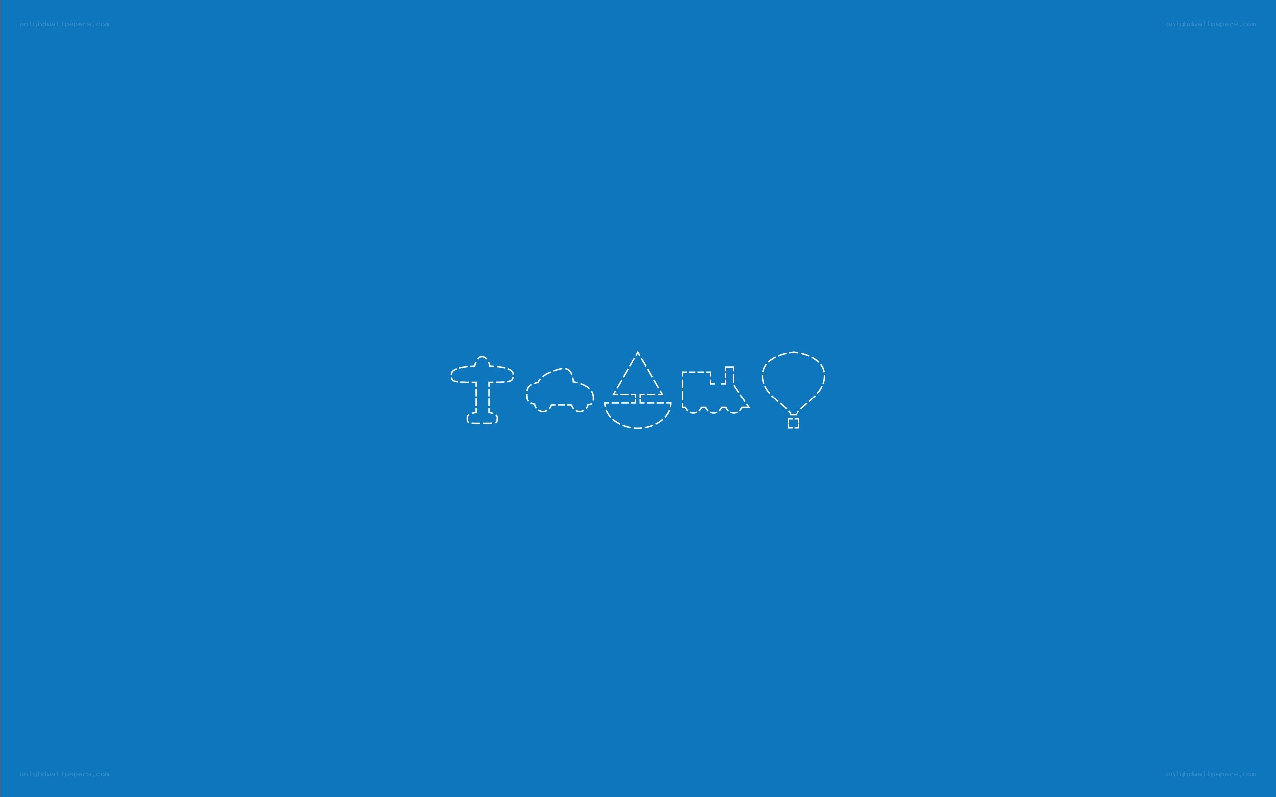 transportation icons on blue