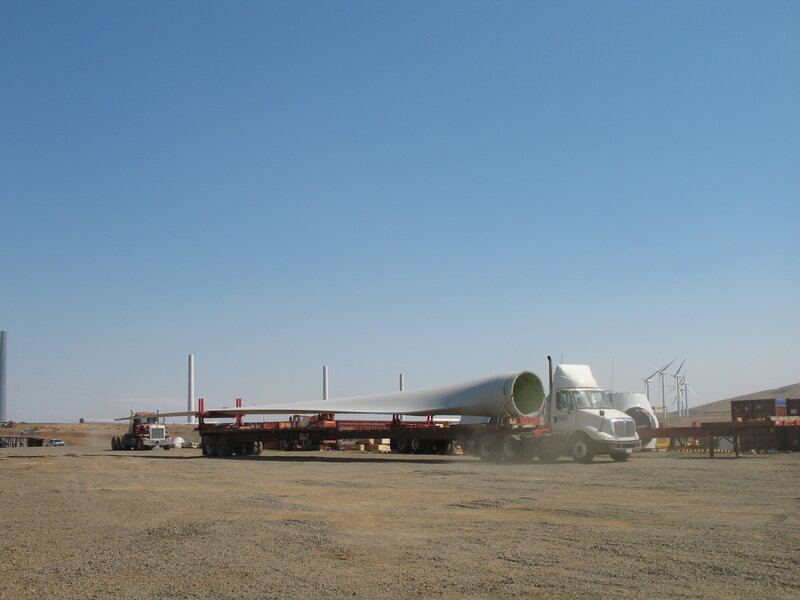 Transporting wind turbine blades