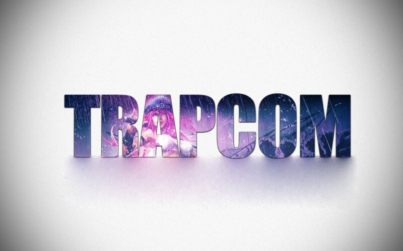 Trapcom logo with character art