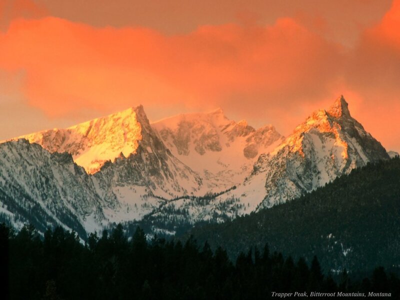 Trapper Peak at sunset