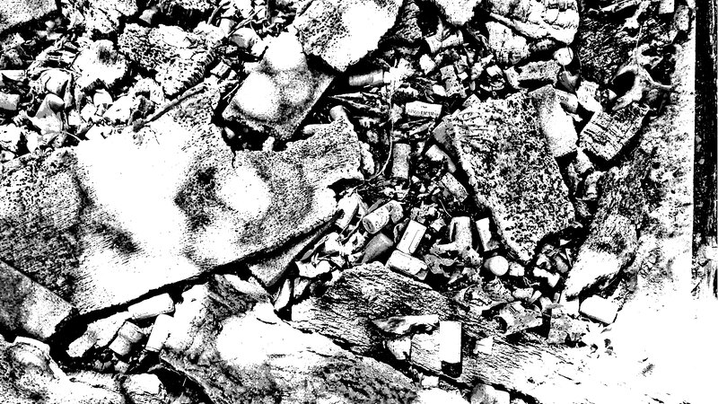 Trash Pile on Ground