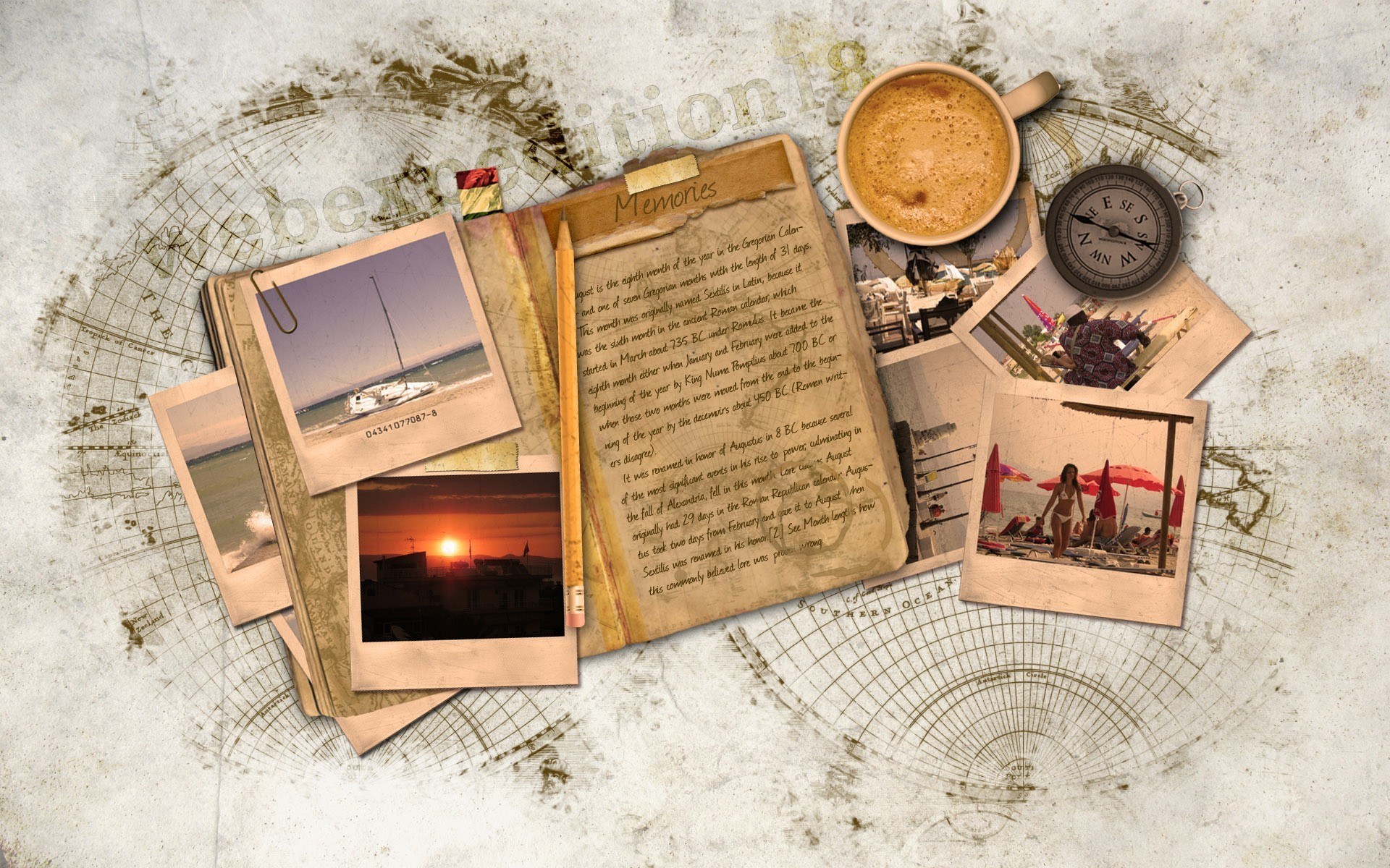 Travel memories collage