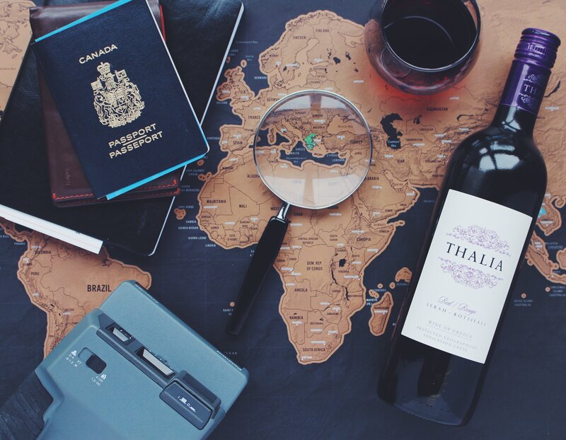 Travel planning with wine