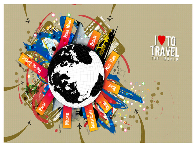 Travel-themed Collage