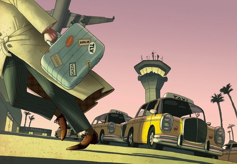 Traveler at airport terminal