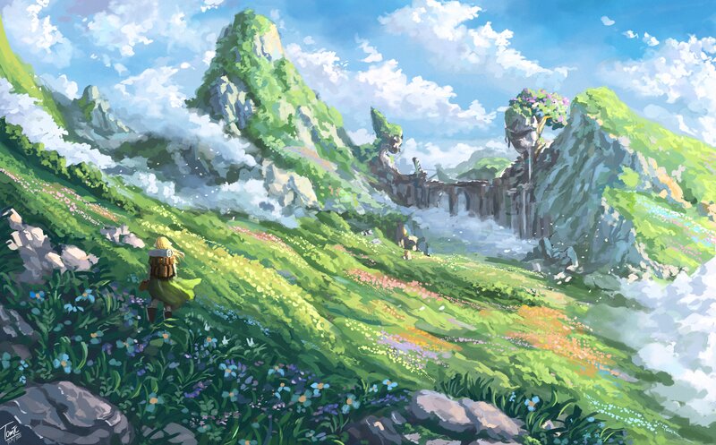 Traveler in a Meadow