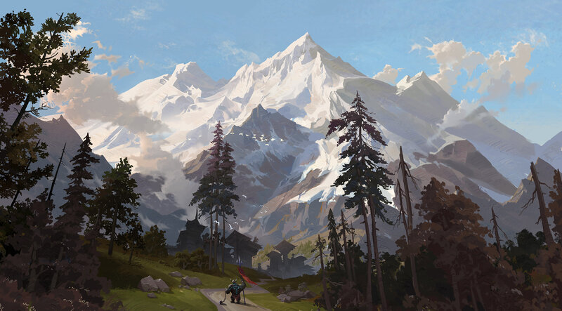 Traveler in Mountain Valley