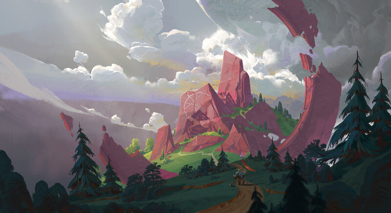 Traveler on a Mountain Path
