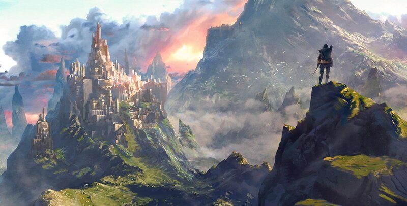 Traveler on a Mountain