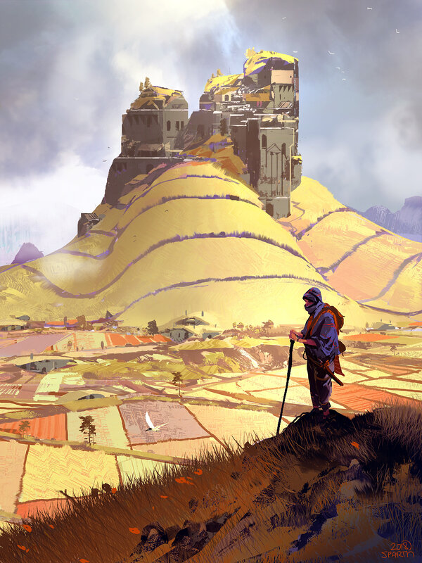 Traveler with Staff