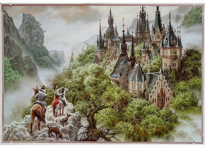 Travelers Approaching Castle