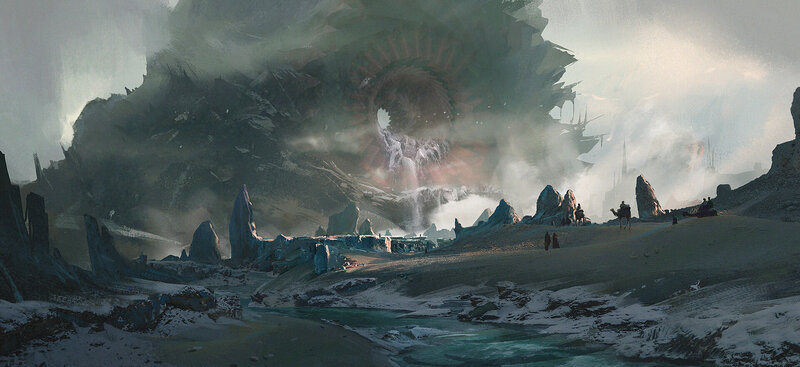 Travelers in Alien Landscape — Gray