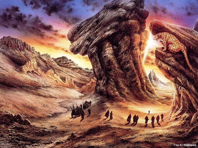 Travelers in Desert Canyon