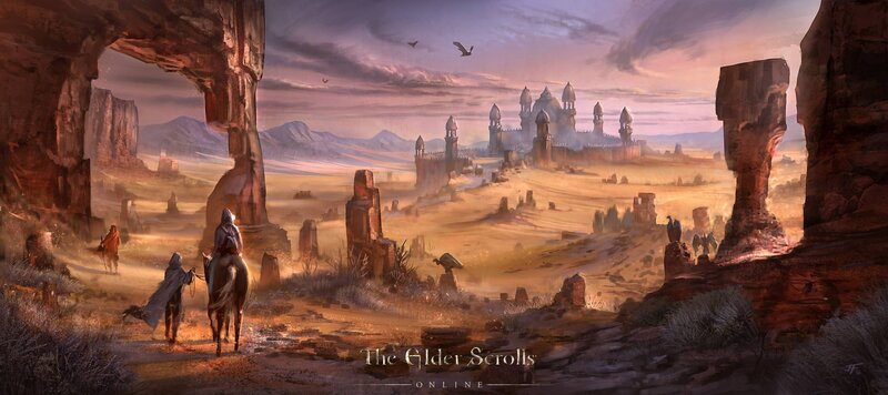 Travelers in Desert Landscape — Brown
