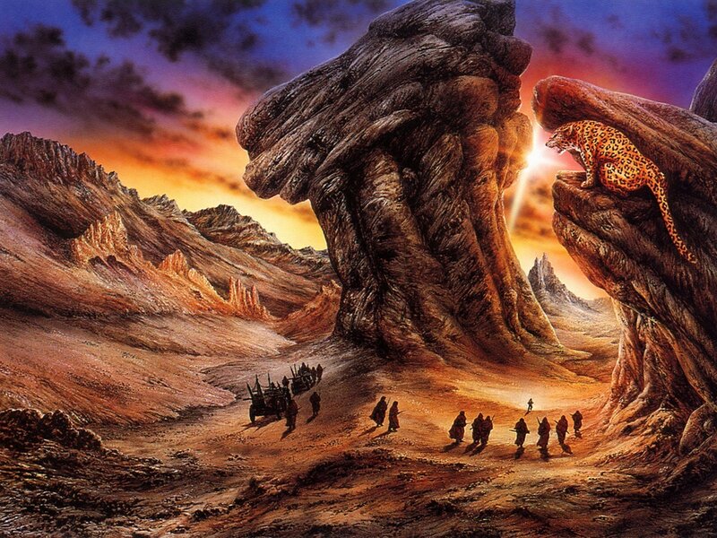 Travelers in Desert