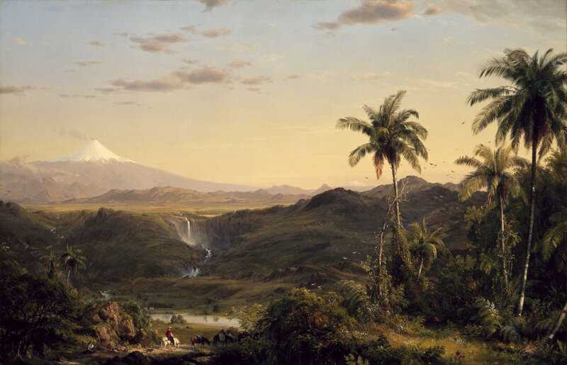 Travelers Near Volcano