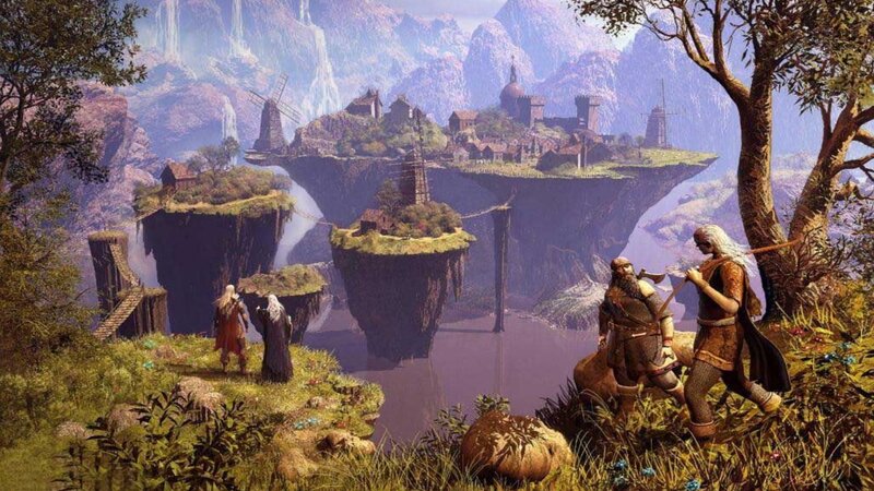 Travelers on a Cliff — Green
