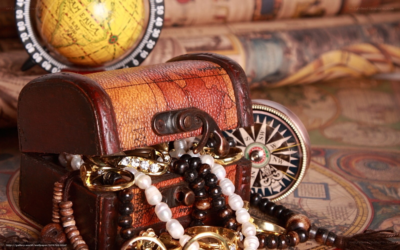 treasure chest with jewelry
