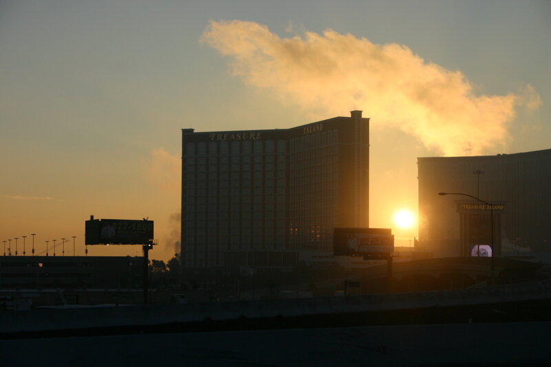 Treasure Island at sunset
