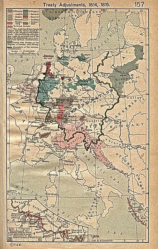 Treaty Adjustments map 1814-1815