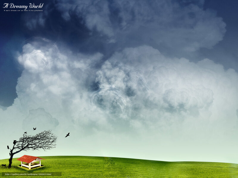 Tree and Birdhouse on Hill