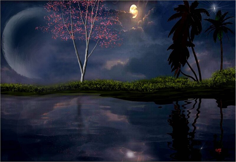 Tree and Palm Trees