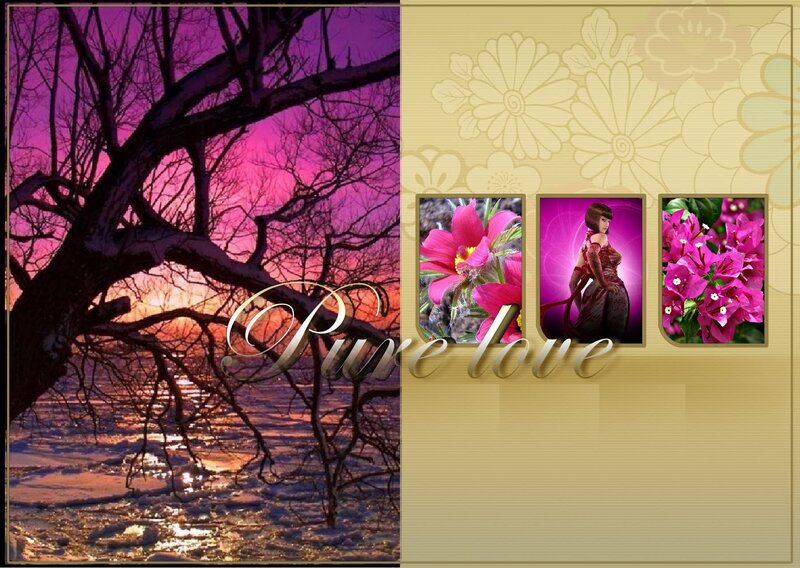 Tree at Sunset — Purple