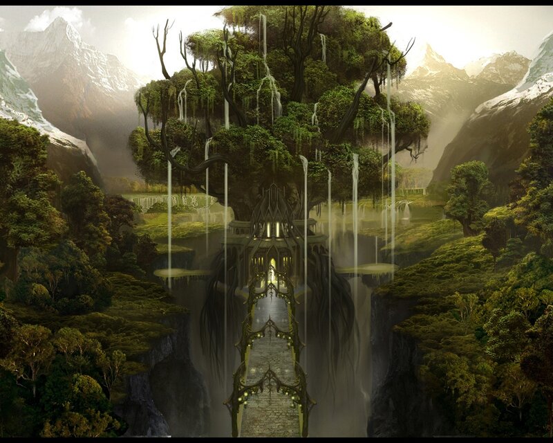 Tree-covered Castle — Green