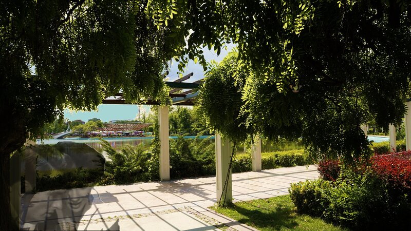 Tree-covered Pergola