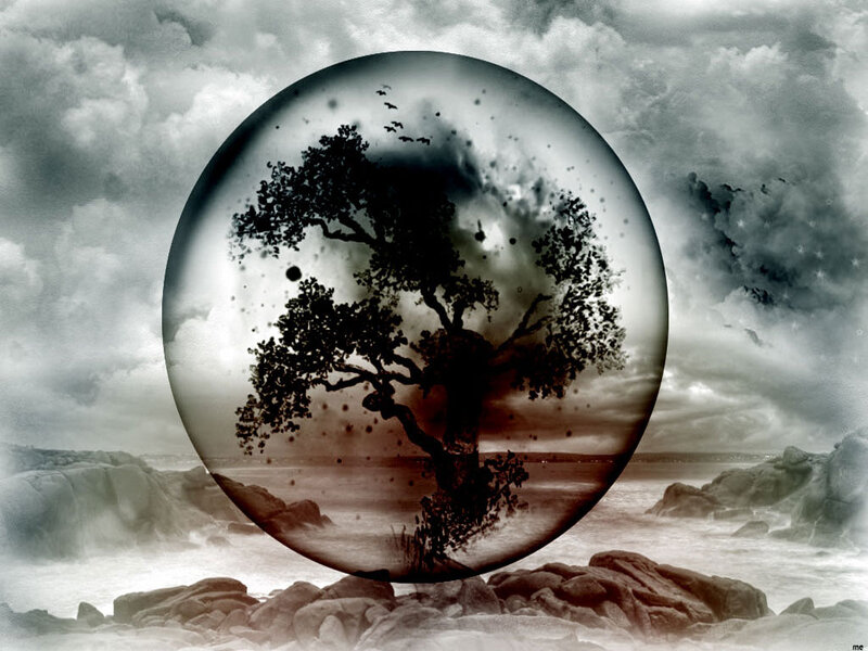 Tree in a Crystal Ball — Gray