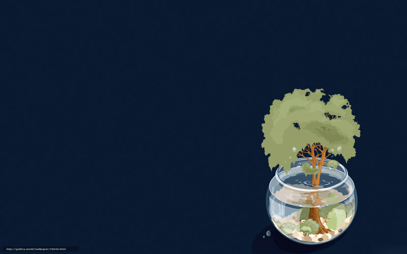 tree in a glass bowl