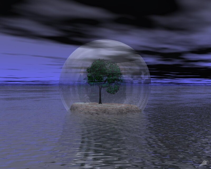 Tree in a glass dome
