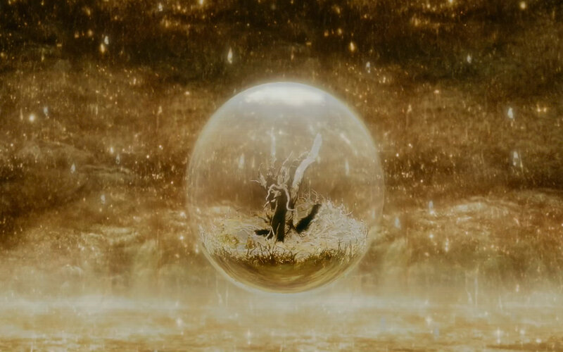 tree in a glass sphere