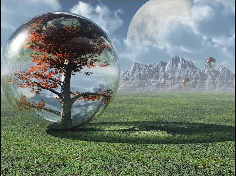 Tree in a glass sphere