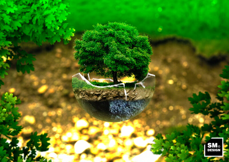 Tree in a Glass Sphere — Green