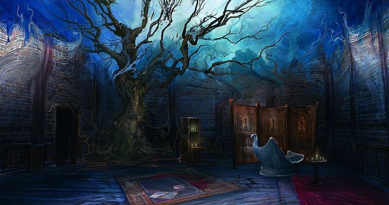 Tree in Stone Room