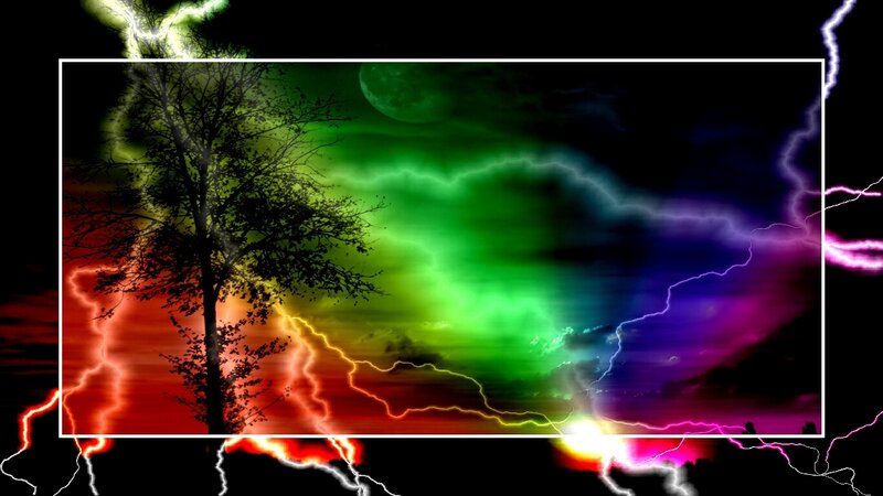 Tree in Stormy Sky — Green
