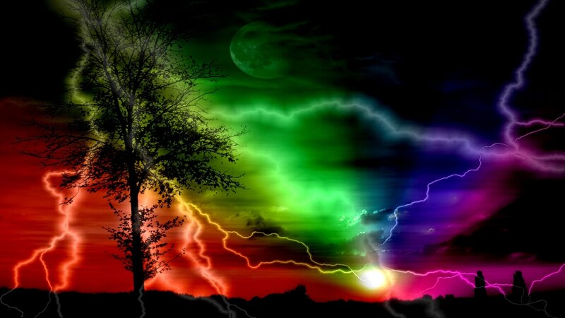Tree in Stormy Sky