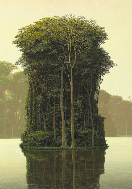 Tree Island in Lake