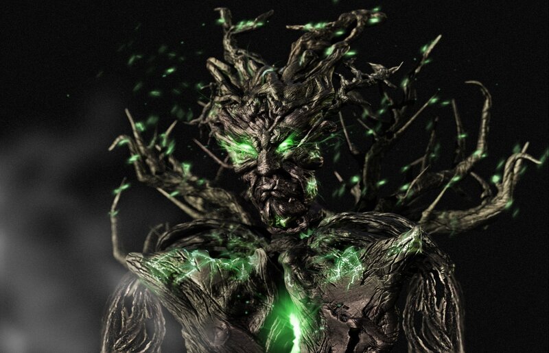 Tree-like Creature — Black, Dramatic