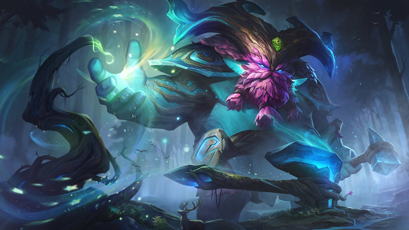 Tree-like Creature Casting Spell — Blue