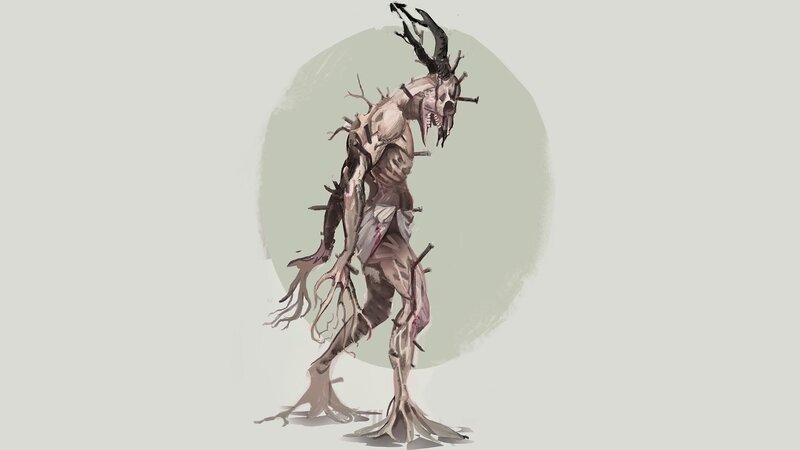 Tree-like Creature with Antlers