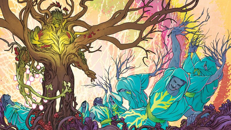 Tree-like Creature with Followers