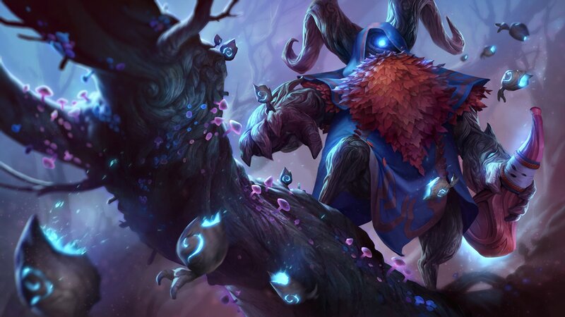 Tree-like Creature with Glowing Eyes