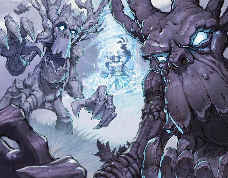 Tree-like Creatures Attacking