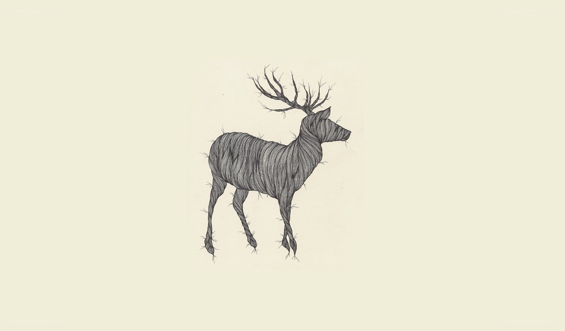 tree-like deer illustration