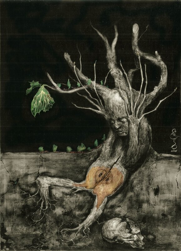 Tree-like humanoid figure