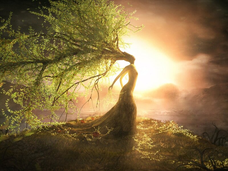 Tree-like Woman Figure