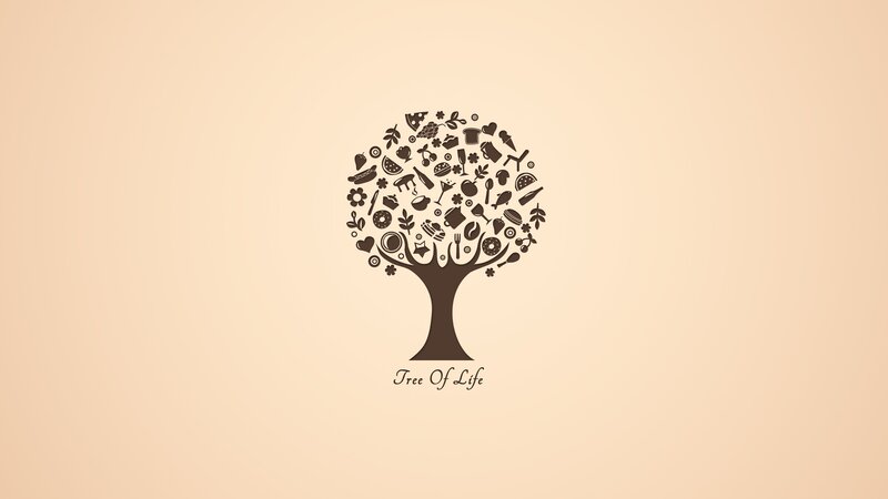 Tree Made of Food Icons