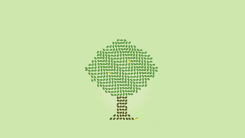 Tree Made of Leaves — Green